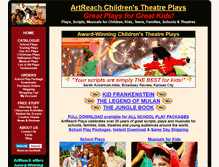 Tablet Screenshot of childrenstheatreplays.com